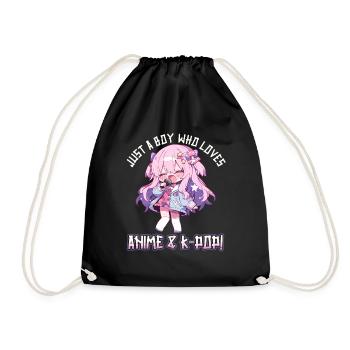 Juste un garçon qui aime l’anime et la K-Pop - Sac de sport léger - noir - Devant