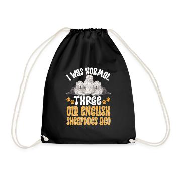 Vieux chien de berger anglais Sheepie Bobtail - Sac de sport léger - noir - Devant