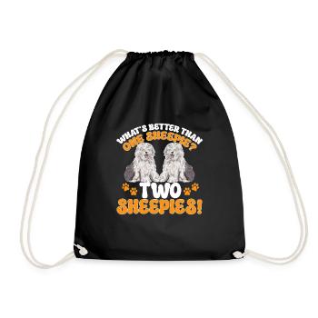Vieux chien de berger anglais Sheepie Bobtail - Sac de sport léger - noir - Devant