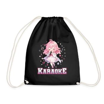 Filles Manga Anime Karaoké - Sac de sport léger - noir - Devant