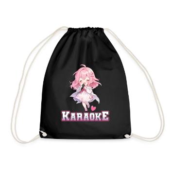 Filles Manga Anime Karaoké - Sac de sport léger - noir - Devant