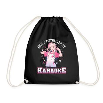 Facilement distrait par le karaoké - Sac de sport léger - noir - Devant