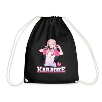 Filles Manga Anime Karaoké - Sac de sport léger - noir - Devant