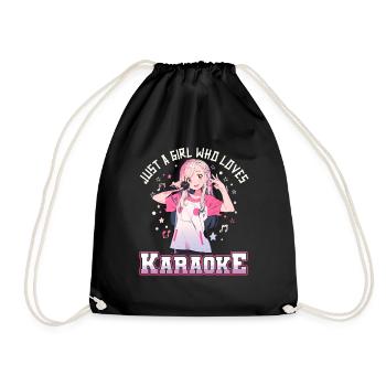Juste une fille qui aime le karaoké - Sac de sport léger - noir - Devant