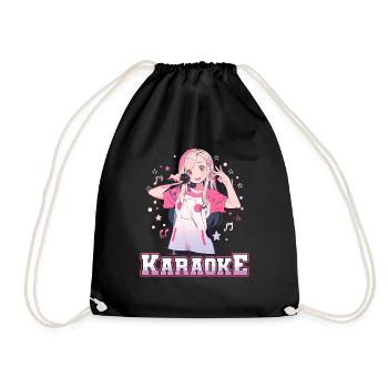 Filles Manga Anime Karaoké - Sac de sport léger - noir - Devant