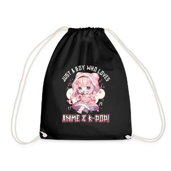Juste un garçon qui aime l’anime et la K-Pop - Sac de sport léger - noir - Devant