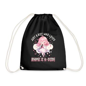 Juste un garçon qui aime l’anime et la K-Pop - Sac de sport léger - noir - Devant