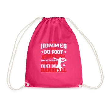 Handball Femmes Humour Hand Entraîneur - Sac de sport léger - fuchsia - Devant