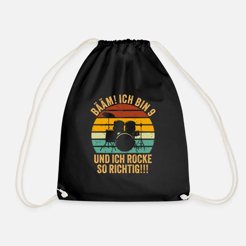 9 Jahre Junge Geschenk 9. Geburtstag Neun Neunter - Turnbeutel - Schwarz
