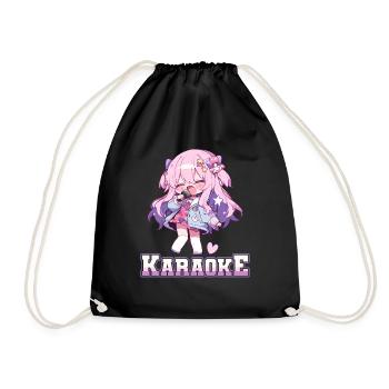 Filles Manga Anime Karaoké - Sac de sport léger - noir - Devant