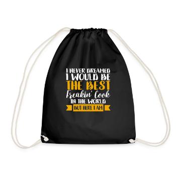 I would never have dreamed that I would be the - Drawstring Bag - black - Front