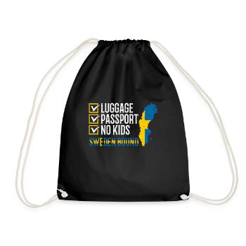 Passeport bagage Pas d’enfants Suède Bound Holidays - Sac de sport léger - noir - Devant