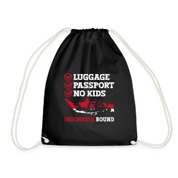 Passeport bagage Pas d’enfants Indonésie Bound Vacances - Sac de sport léger - noir - Devant