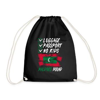 Passeport bagage Pas d’enfants Maldives Bound Vacation - Sac de sport léger - noir - Devant