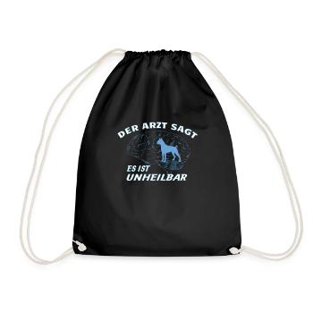 Hund Boxer Hundebesitzer Geschenkidee - Turnbeutel - Schwarz - Vorne