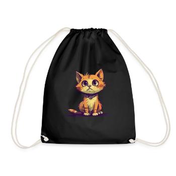 Animal Lover - Cute Animal Graphic - - Drawstring Bag - black - Front