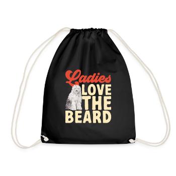 Old English Sheepdog Sheepie Bobtail - Drawstring Bag - black - Front