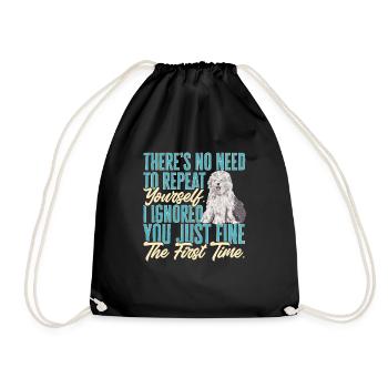 Vieux chien de berger anglais Sheepie Bobtail - Sac de sport léger - noir - Devant