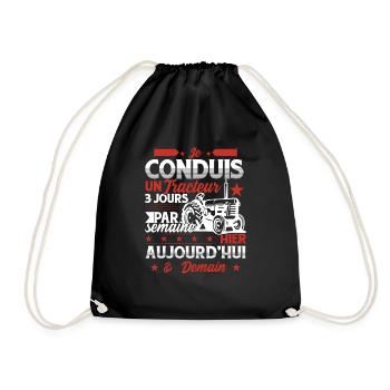 Tracteur Humour Cadeau Agriculteur - Sac de sport léger - noir - Devant