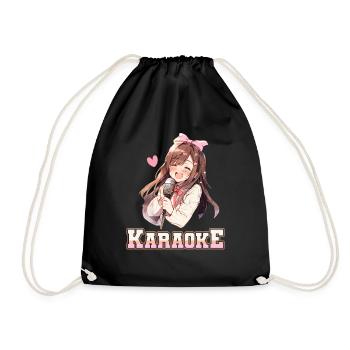 Filles Manga Anime Karaoké - Sac de sport léger - noir - Devant