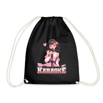 Filles Manga Anime Karaoké - Sac de sport léger - noir - Devant