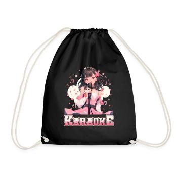 Filles Manga Anime Karaoké - Sac de sport léger - noir - Devant