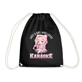 Juste une fille qui aime le karaoké - Sac de sport léger - noir - Devant