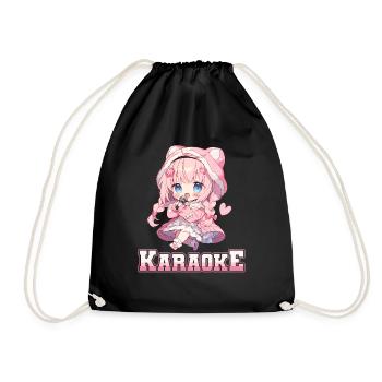 Filles Manga Anime Karaoké - Sac de sport léger - noir - Devant