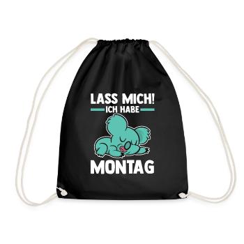Koala Lass Mich Ich Habe Montag - Turnbeutel - Schwarz - Vorne