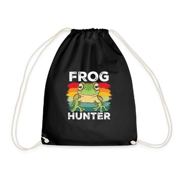 Vintage Frog Hunter Amphibian Herpetologist Retro - Sac de sport léger - noir - Devant