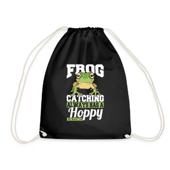 Amphibian Herpetologist Frog Catching Has A Hoppy - Turnbeutel - Schwarz - Vorne