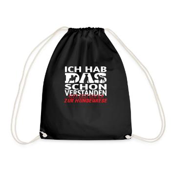 Hund Boxer Hundebesitzer Geschenkidee - Turnbeutel - Schwarz - Vorne