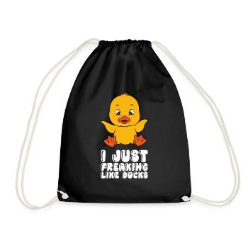 Drôles de canards Canard mignon - Sac de sport léger - noir - Devant