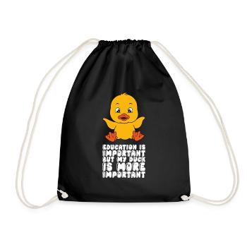 Drôles de canards Canard mignon - Sac de sport léger - noir - Devant