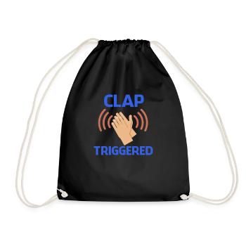 Clap déclenché Gag Comédien Humoriste Drôle Prank Blague Humour - Sac de sport léger - noir - Devant