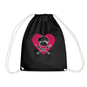 Chapeau de chef Sous-cuisine culinaire Chef de cuisine - Sac de sport léger - noir - Devant