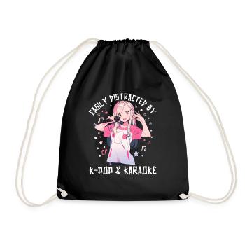 Juste une fille qui aime l’anime K-Pop et le karaoké - Sac de sport léger - noir - Devant
