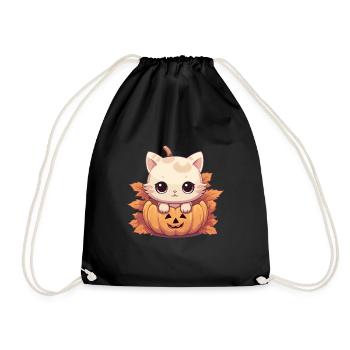 Chat chaton d’Halloween - Sac de sport léger - noir - Devant