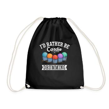 Cardio Drumming Fitnessstudio Fitnesskurs Workout - Turnbeutel - Schwarz - Vorne