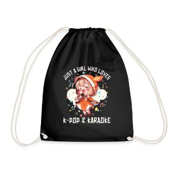 Juste une fille qui aime l’anime, la K-Pop et le karaoké - Sac de sport léger - noir - Devant