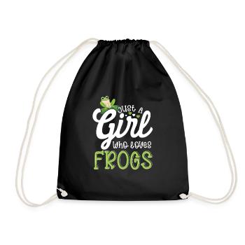Herpétologiste Amphibien juste une fille qui aime la grenouille - Sac de sport léger - noir - Devant