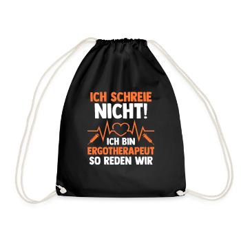 Ergotherapie Ergotherapeut - Turnbeutel - Schwarz - Vorne