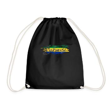 Gabon - Drawstring Bag - black - Front
