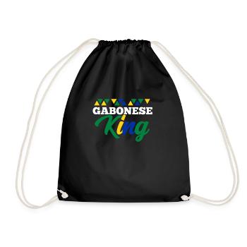 Gabon - Drawstring Bag - black - Front