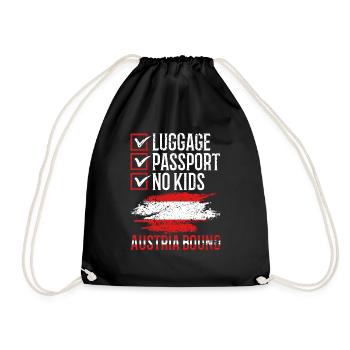 Luggage Passportaustria Bound Travel Holidays - Drawstring Bag - black - Front