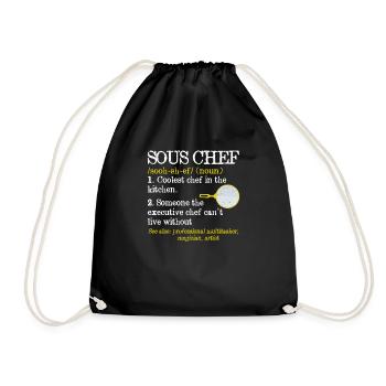 Sous-Chef Définition Funny Cooking Term Chef - Sac de sport léger - noir - Devant