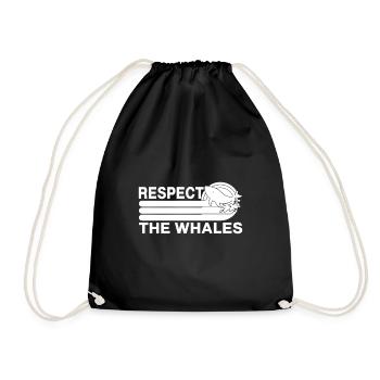 Respect The Whales Lover Marine Scientist Gifts - Turnbeutel - Schwarz - Vorne