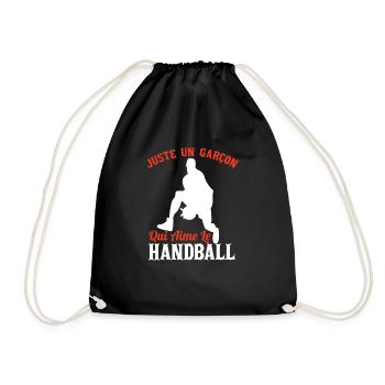 Handball Enfants Vêtements Amoureux du Handball - Sac de sport léger - noir - Devant
