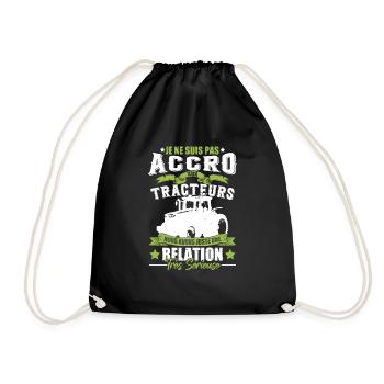 Conducteur Tracteur Humour - Sac de sport léger - noir - Devant