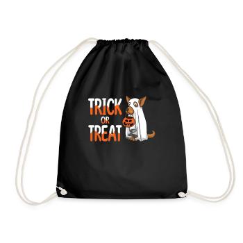 Drôle de chien fantôme Trick Treat Lazy Creepy Halloween - Sac de sport léger - noir - Devant